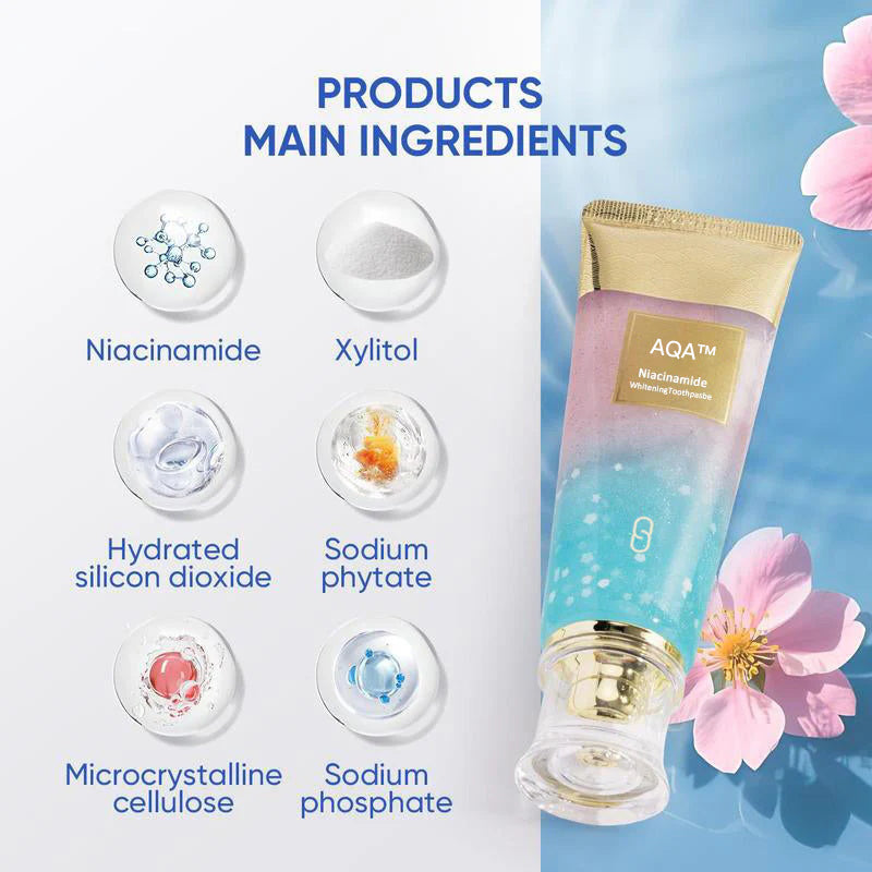 💖Fehérítő fogkrém niacinamiddal🦷Gyöngyszerű fogak🦷