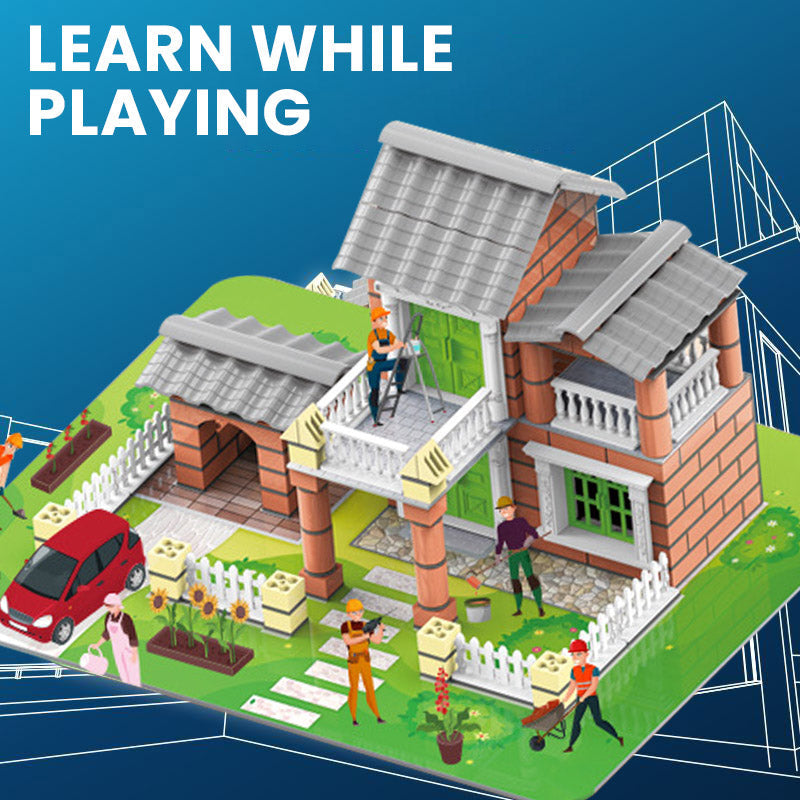 🏠Összeszerelhető mini épület építőkészlet