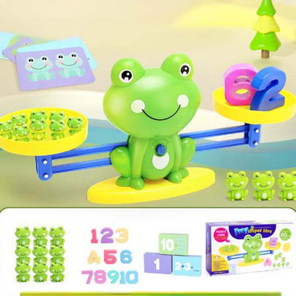 🐸Gyerekjáték-készlet rajzfilmállatokkal és mérlegekkel