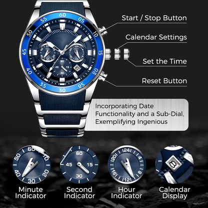🎁 Férfi vízálló multifunkcionális kvarcóra⌚