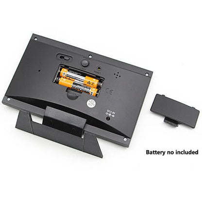 🔥LED-es asztali digitális ébresztőóra hőmérséklet-, páratartalom-mérővel és időjárás-előrejelzéssel