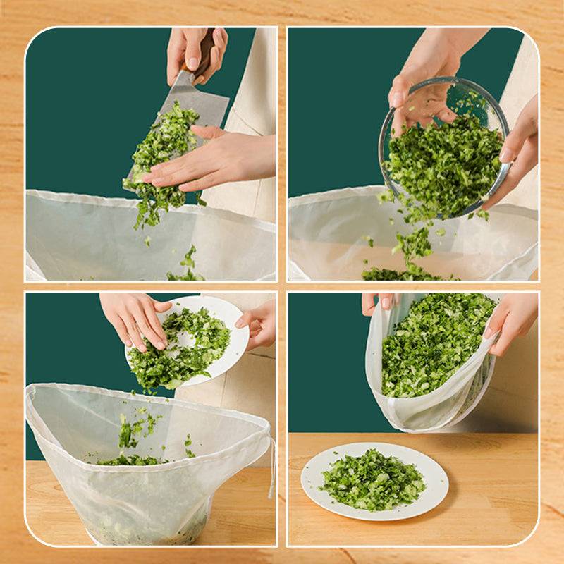 🎁✨Forró eladás🔥Multifunkcionális szűrő és lecsöpögtető zsák - A konyhai must-have!