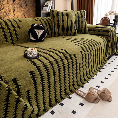 Puha, csúszásmentes plüss kanapéhuzat