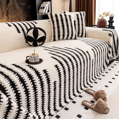 Puha, csúszásmentes plüss kanapéhuzat