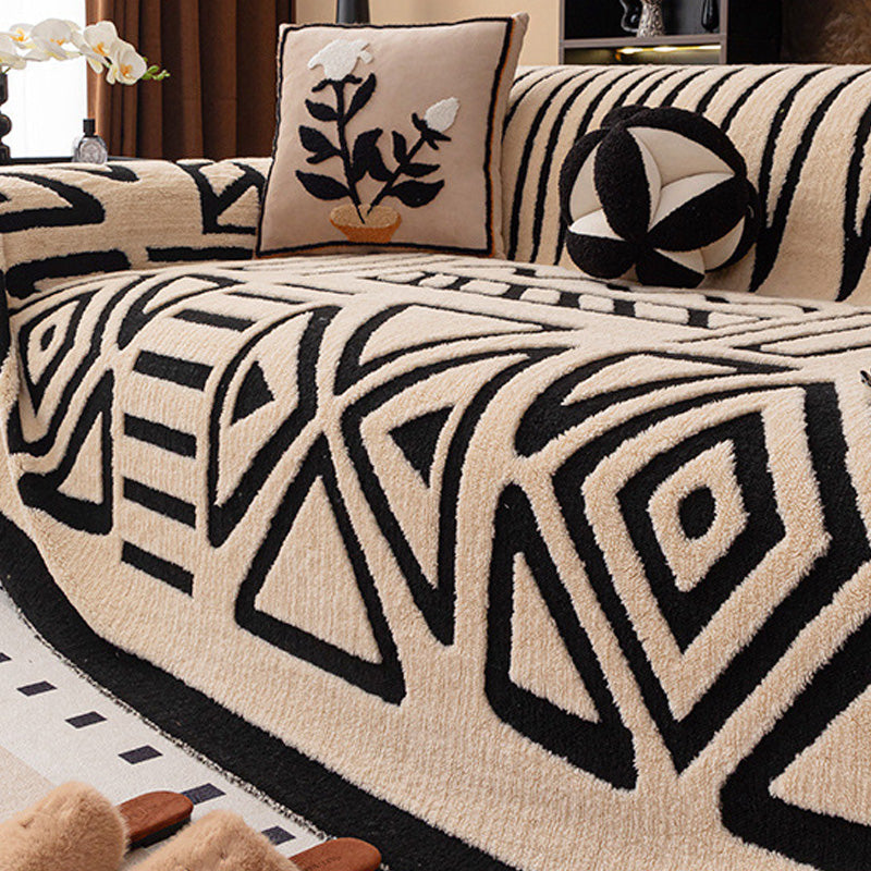 Puha, csúszásmentes plüss kanapéhuzat