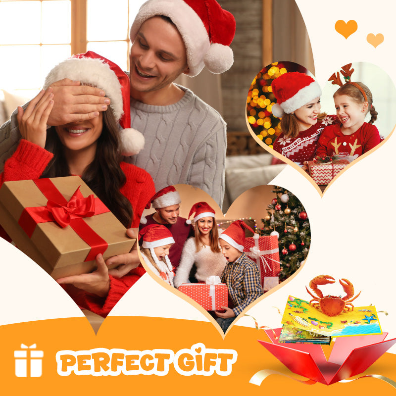 ✨【Gyerekkönyv 3D-s állatokkal - interaktív tanulási segédeszköz a legkisebbeknek】✨