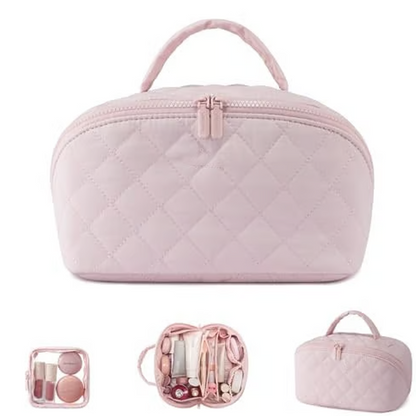 💗Nagy, tágas kozmetikai táska fogantyúval