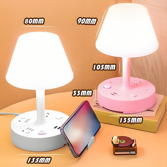 ✨✨Asztali lámpa USB-porttal és hálózati csatlakozóval