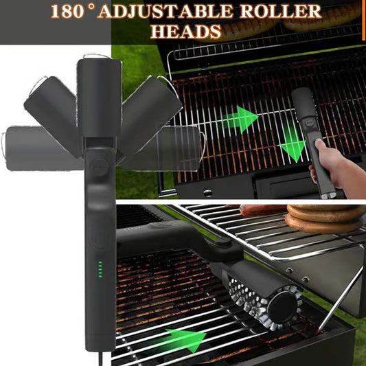 🧼 Vezeték Nélküli Elektromos BBQ Grill Kefe Tisztító 🔥🍖 | Erős forgófej, 3 sebességfokozat – újratölthető, vízálló kivitel ⚡
