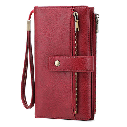 👛Retro stílusú, RFID-blokkolós, háromrészes női pénztárca