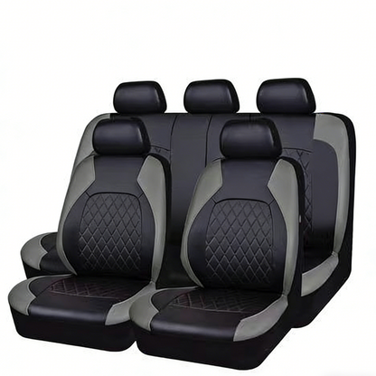 9 darabos bőr autóüléshuzat-készlet – Univerzális, prémium védelem! 🚗✨