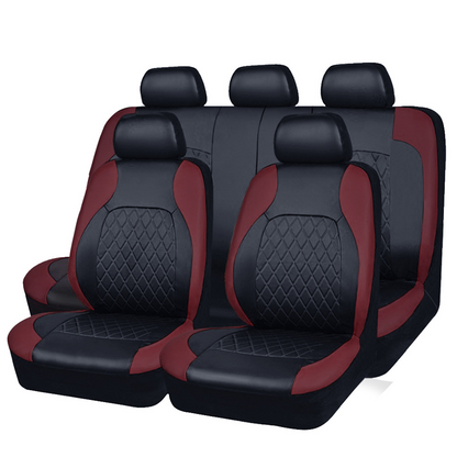 9 darabos bőr autóüléshuzat-készlet – Univerzális, prémium védelem! 🚗✨