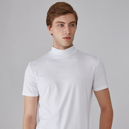 Férfi magas nyakú Slim Fit póló