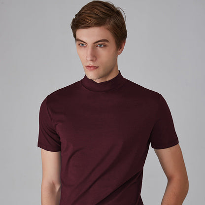 Férfi magas nyakú Slim Fit póló