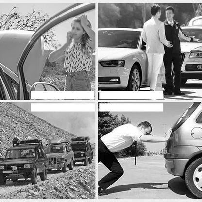 🚗8 tonnás vontatókötél U-alakú karabinerrel-