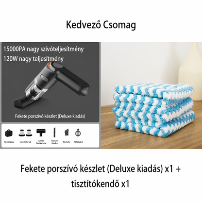 🚗✨ Nagy teljesítményű vezeték nélküli autós porszívó készlet 🛋️