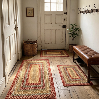 🏠 50% kedvezmény🧵Elegáns szőtt futószőnyeg – Poliészter – Csúszásmentes – Gyorsan nedvszívó 🚪