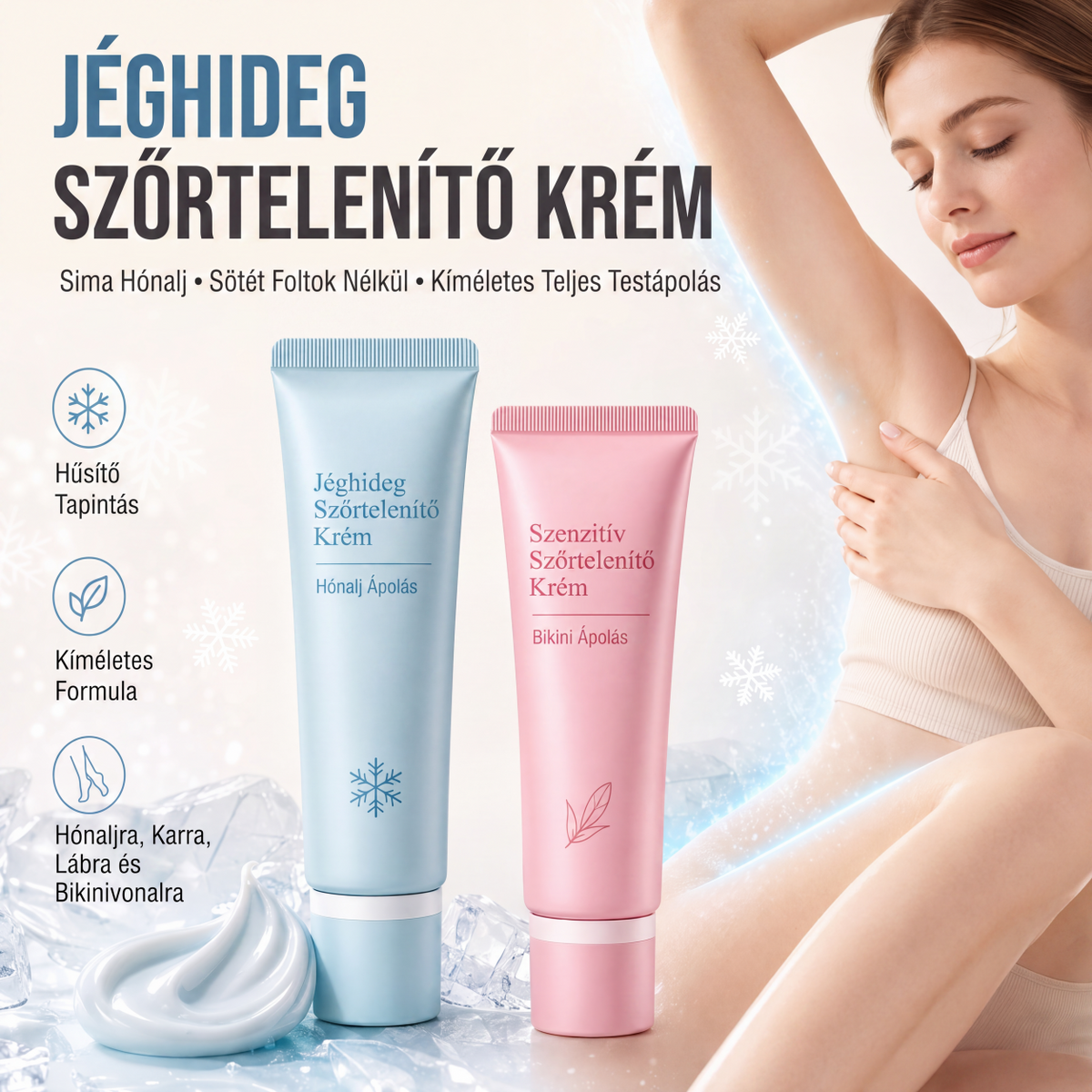 🧴🌸 Kíméletes szőrtelenítő krém – néhány perc alatt bársonyosan sima bőr!✨