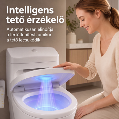 💡 UVC WC‑fertőtlenítő lámpa mozgásérzékelővel, intelligens fürdőszobai higiéniai eszköz 🧼