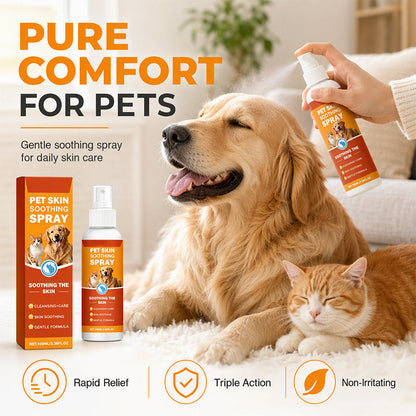 🐾 Pet Skin nyugtató spray – Kíméletes viszketéscsillapítás és hidratáló ápolás kutyáknak és macskáknak
