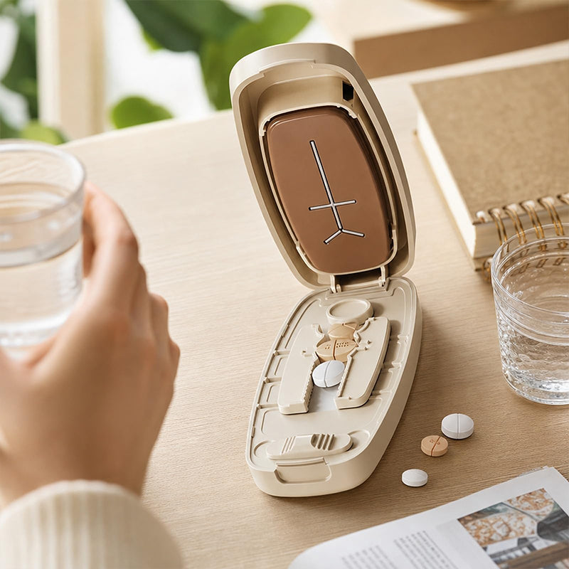 💊1+1 ingyen👵Hordozható tablettavágó – Praktikus, precíz vágás gyógyszerekhez