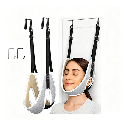 💆‍♀️A nyaki fájdalom enyhítésére szolgáló, ajtóra szerelhető, állítható nyaknyújtó🧘