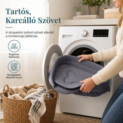 🐱 Ovális kisállatágy cserélhető huzattal – polár belső, oxford külső, kutyák és macskák számára✨
