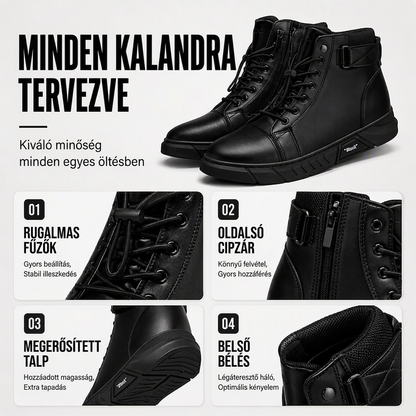 Férfi vízálló valódi bőr harci bakancsok