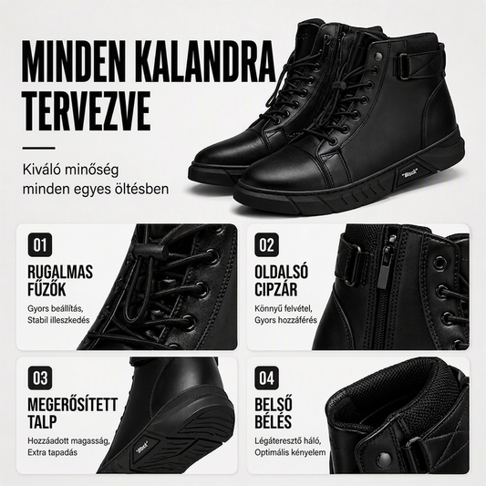 Férfi vízálló valódi bőr harci bakancsok