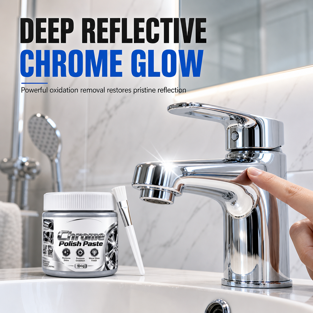 💪🛡️ Fém és króm polírozó helyreállító paszta ecsettel
