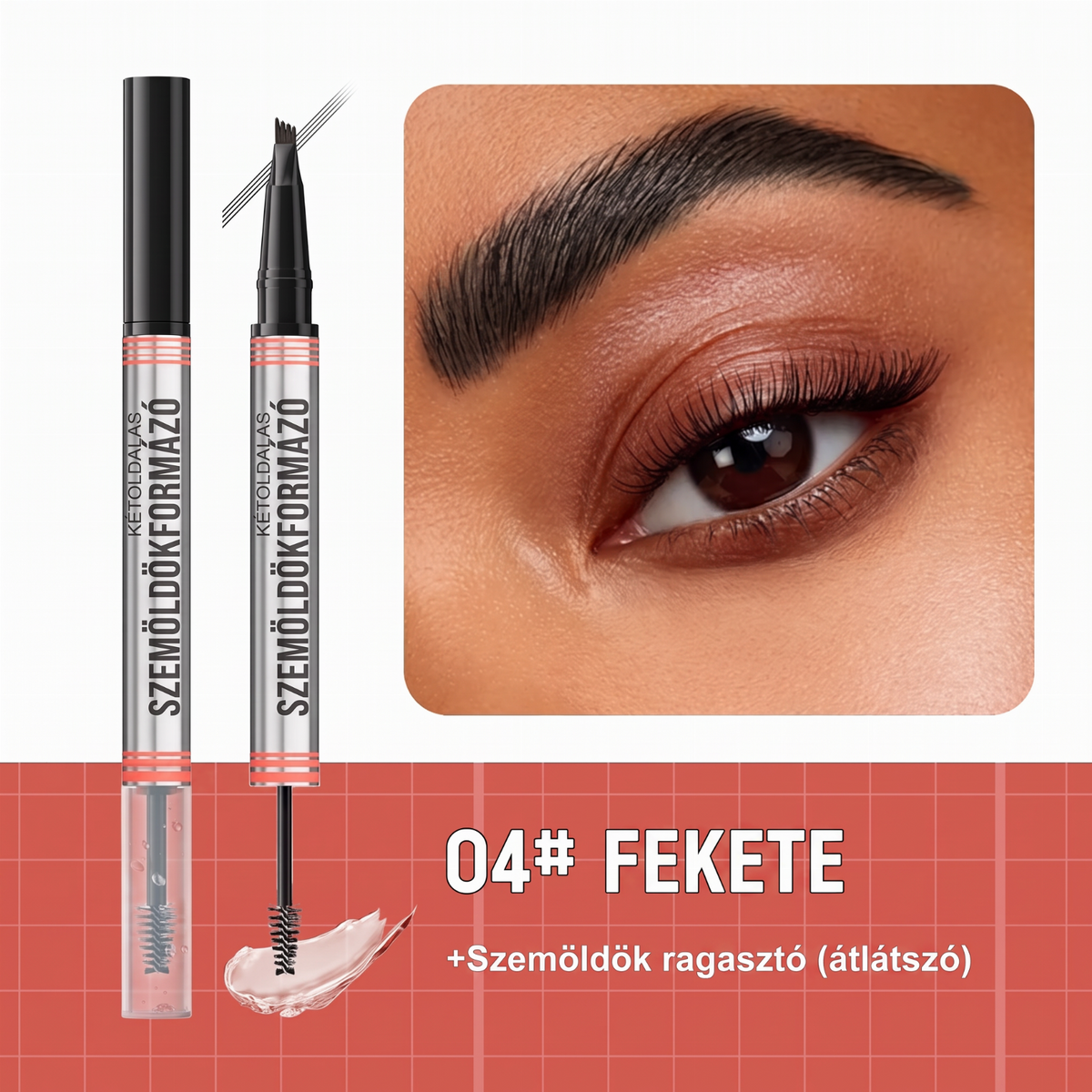 🔥2 az 1-ben szemceruza és szemöldökfixáló gél – sűrűbb és természetesebb szemöldökformázáshoz🥳