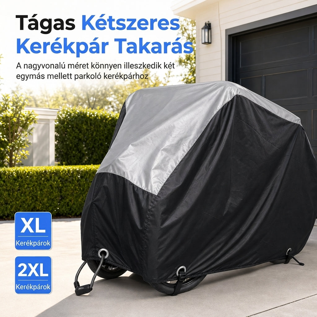 🌧️🚲 Vízálló és porálló 190T kerékpárvédő huzat – Kültéri kerékpárokhoz, praktikus ✨