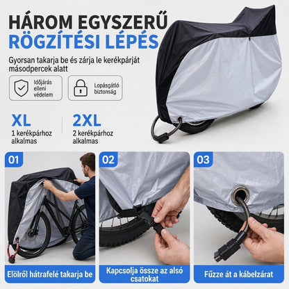 🌧️🚲 Vízálló és porálló 190T kerékpárvédő huzat – Kültéri kerékpárokhoz, praktikus ✨