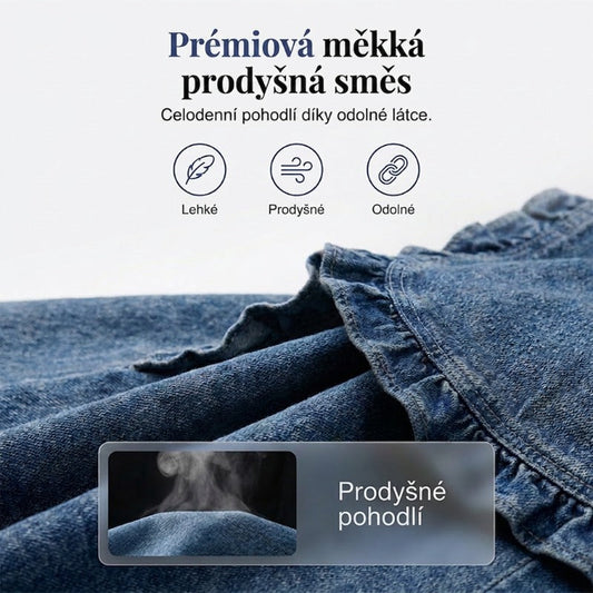 🔥49% KEDVEZMÉNY｜Női farmerdzseki zár nélkül｜Fodros, könnyű anyag, könnyen rétegezhető